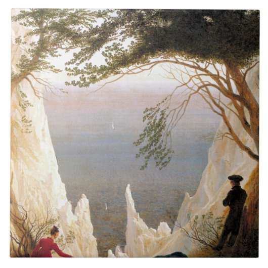  Caspar Friedrich Chalk Cliffs bij Ruegen Tegeltje (Voorkant)