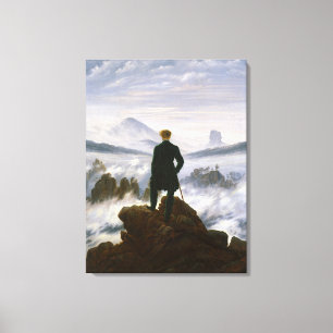 CASPAR FRIEDRICH De wandelaar boven de nevelzee Canvas Afdruk