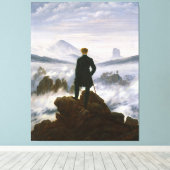 CASPAR FRIEDRICH De wandelaar boven de nevelzee Canvas Afdruk (Insitu (Houten vloer))