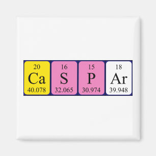 Caspar periodieke table name magnet
