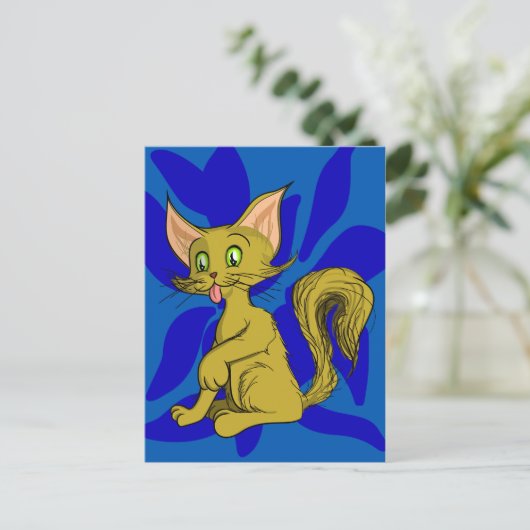 Casper Cat Briefkaart (Staand voorkant)