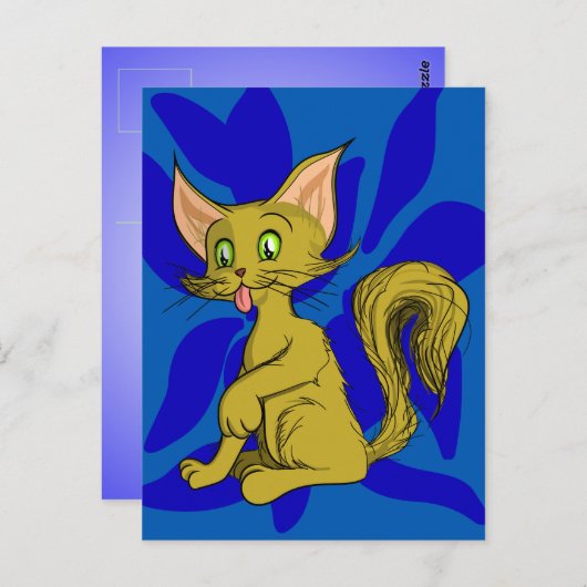 Casper Cat Briefkaart (Voorkant / Achterkant)