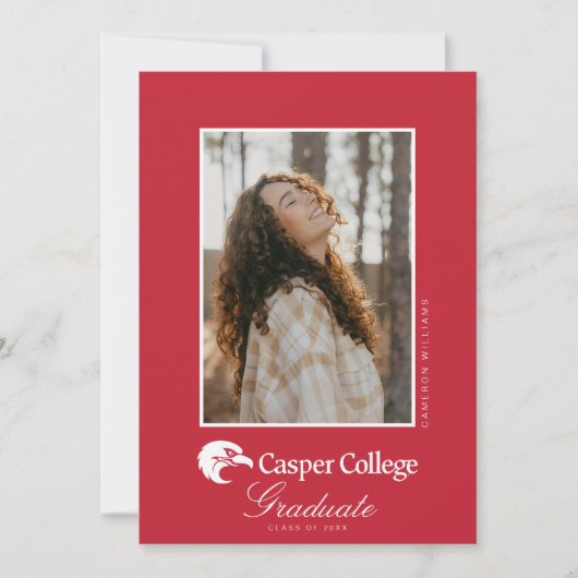 Casper College Afstuderen Aankondiging (Voorkant)
