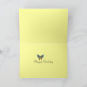 Casper Rainbow-fee | Devon Rex Cat Birthday Card Kaart (Binnen)