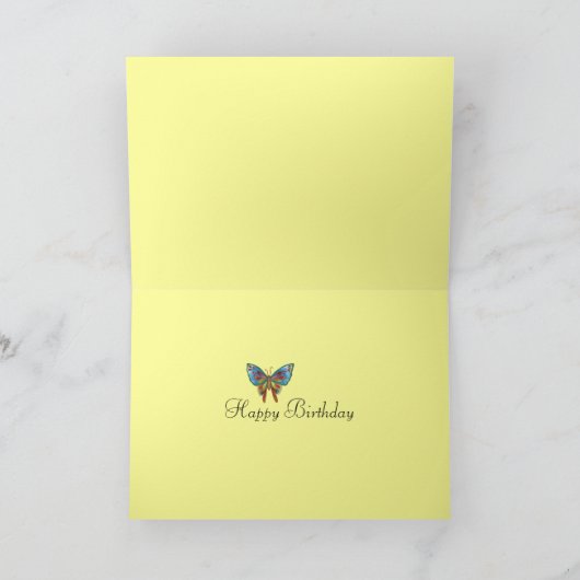 Casper Rainbow-fee | Devon Rex Cat Birthday Card Kaart (Binnen)