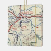 Casper WY  Map Keramisch Ornament (Links)