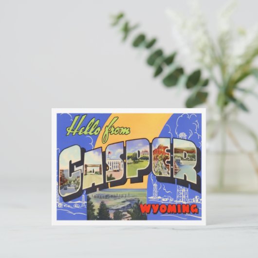 Casper, Wyoming Big Letters Briefkaart (Staand voorkant)