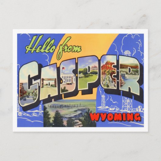 Casper, Wyoming  Big Letters Briefkaart (Voorkant)