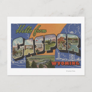 Casper, Wyoming - Grote letterscènes Briefkaart