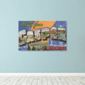 Casper, Wyoming - Grote letterscènes Canvas Afdruk (Insitu (Houten vloer))