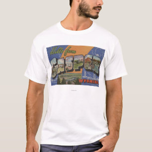 Casper, Wyoming - Grote letterscènes T-shirt