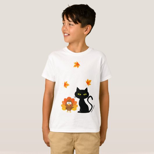 Casper's eerste Thanksgiving kinder T-shirt (Voorkant volledig)