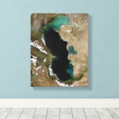 Caspiaans Zee Canvas Afdruk (Insitu (Houten vloer))