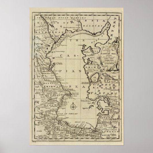 Caspiaans Zee Poster (Voorkant)