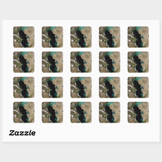Caspiaans Zee Vierkante Sticker (Vel)