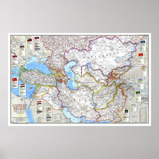 "Caspian Region: 1999 - Promise and Peril MAP... Poster (Voorkant)