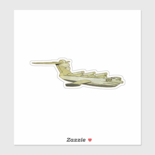 Caspian Zee Monster, Ground Effect Vliegtuig Sticker (Vel)