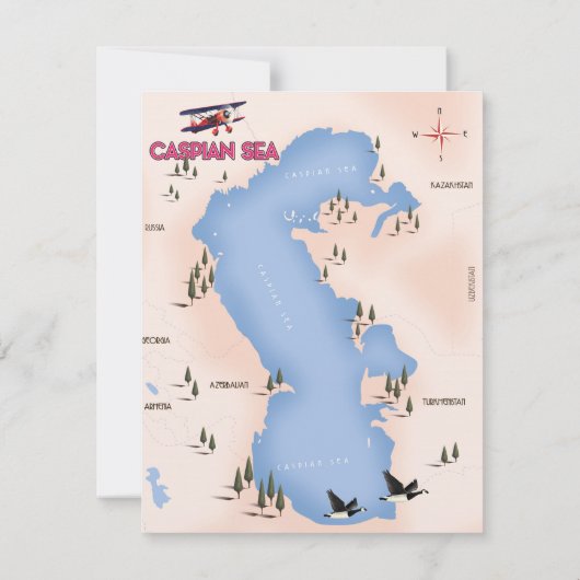 Caspian Zee  Style Map reisposter (Achterkant)