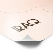 Caspian Zee  Style Map reisposter Foto Afdruk (Hoek)