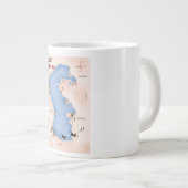 Caspian Zee  Style Map reisposter Grote Koffiekop (Voorkant rechts)