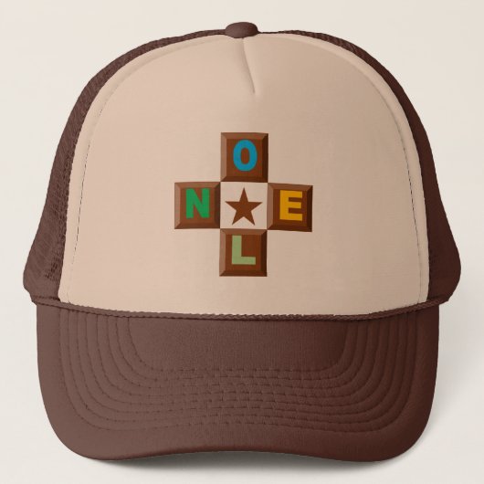 CASQUETET TRUCKER NOEL CHOCOLAT ETOILE PET (Voorkant)