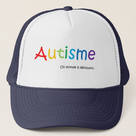 Casquette Autisme un monde à découvrir Trucker Pet (Voorkant)