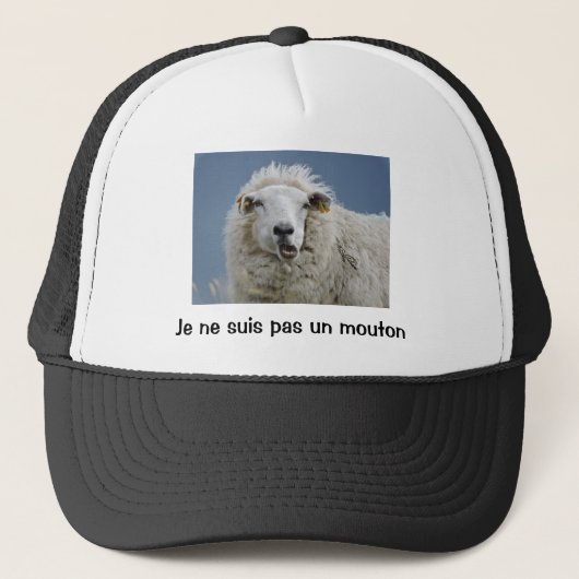 Casquette "Je ne suis pas un mouton" Trucker Pet (Voorkant)