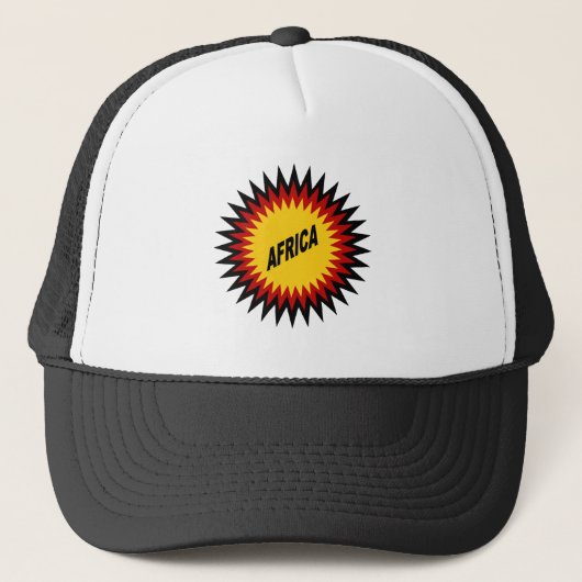 casquette trucker blanc noir SOLEIL AFRIKA Pet (Voorkant)