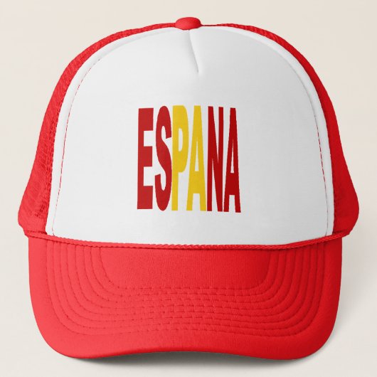 casquette trucker blanc rouge ESPANA Pet (Voorkant)