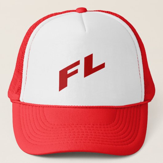 casquette trucker blanc rouge FLORIDA Pet (Voorkant)