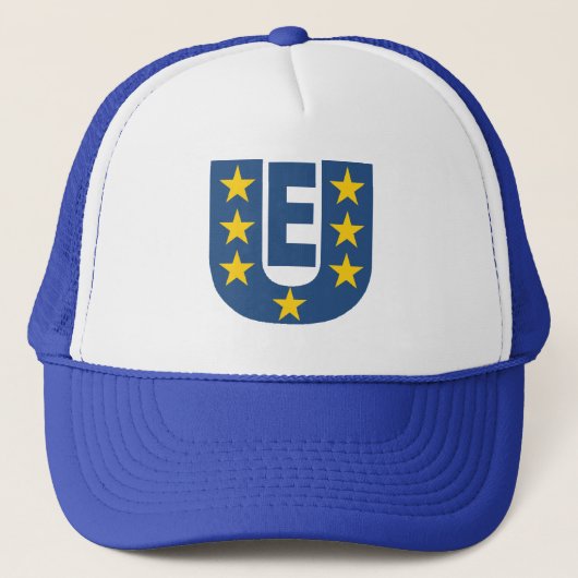 casquette trucker blanc royal Design UE Pet (Voorkant)
