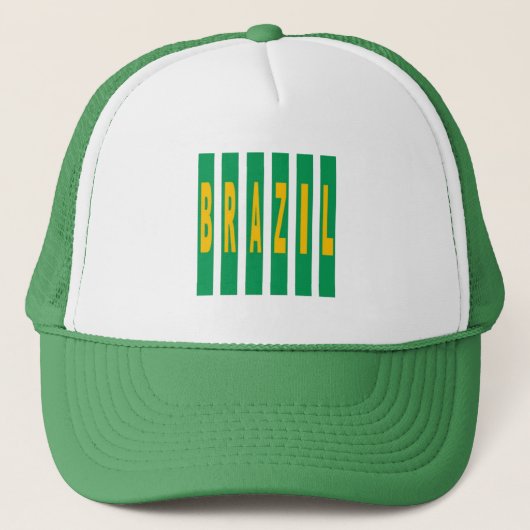 Casquette Trucker blanc vert DESIGN BRAZILIË Pet (Voorkant)
