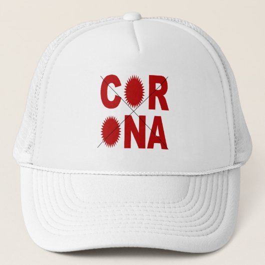 casquette trucker blanche CORONA X Pet (Voorkant)