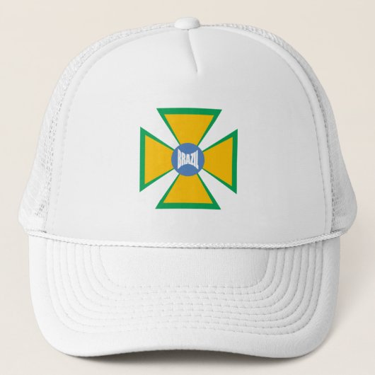 Casquette Trucker blanche DESIGN BRAZILIË Pet (Voorkant)