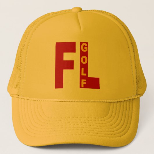 Casquette trucker jaune FLORIDA GOLF Pet (Voorkant)