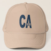 Casquette Trucker kaki CALIFORNIE FOCCER Trucker Pet (Voorkant)