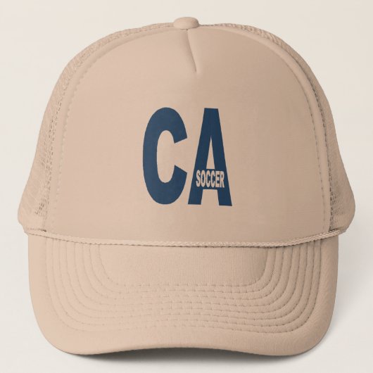 Casquette Trucker kaki CALIFORNIE FOCCER Trucker Pet (Voorkant)