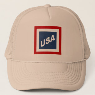 CASQUETTE TRUCKER KAKI DESIGN USA PET