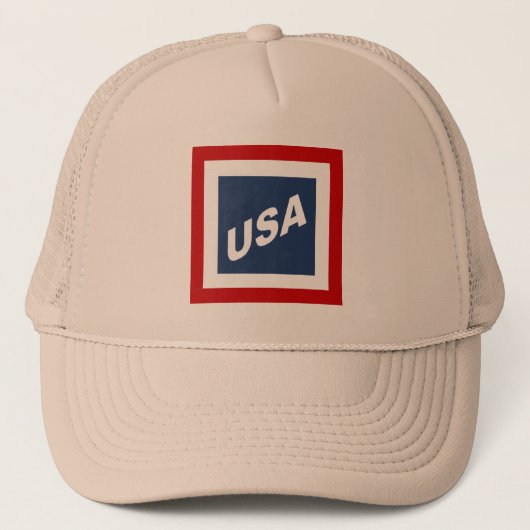 CASQUETTE TRUCKER KAKI DESIGN USA TRUCKER PET (Voorkant)