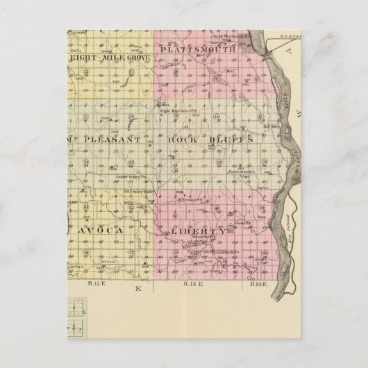 Cass County, Nebraska Briefkaart (Voorkant)
