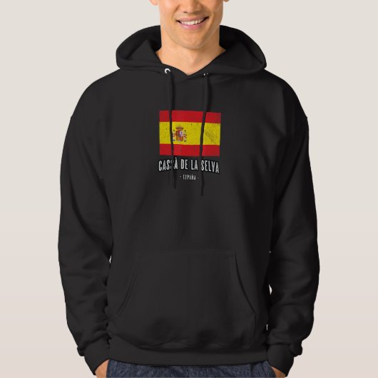 Cass de la Selva Spanje ES Vlag Stad - Bandera Rop Hoodie (Voorkant)