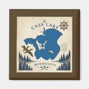 Cass Lake, Minnesota Vakantiehuis & Cadeaus Magneet
