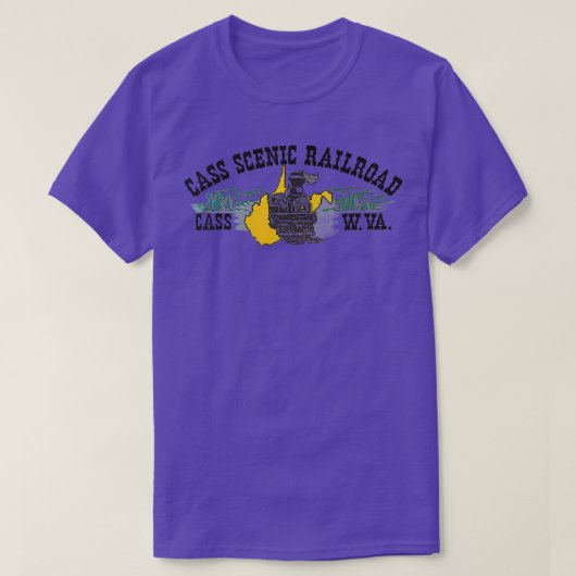  Cass Schilderachtig Railroad Cass West Virginia T-shirt (Design voorkant)