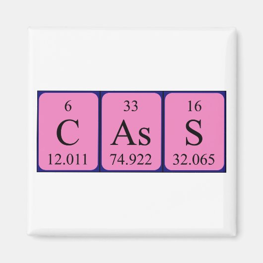 Cassa periodieke tabelnaam magneet (Voorkant)