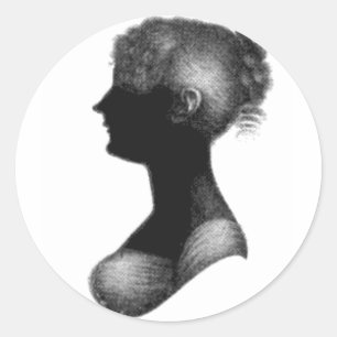 Cassandra Austen Silhouette Ronde Sticker