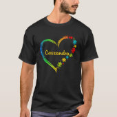 Cassandra autism awareness heart puzzle idea 2020 t-shirt (Voorkant)