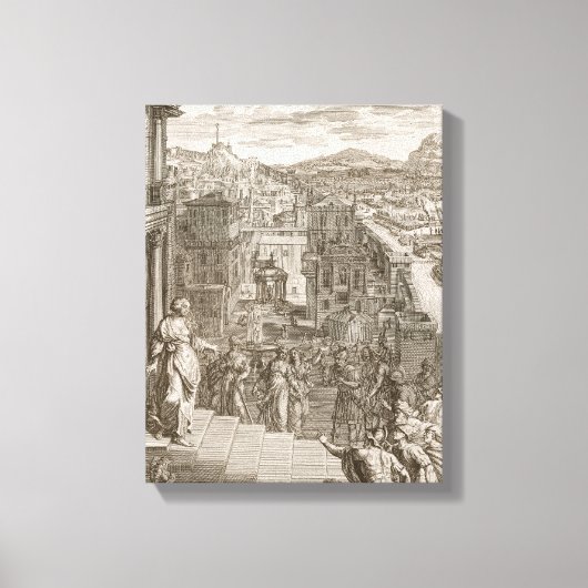 Cassandra Foretells the Trojans their Fate en is Canvas Afdruk (Voorkant)