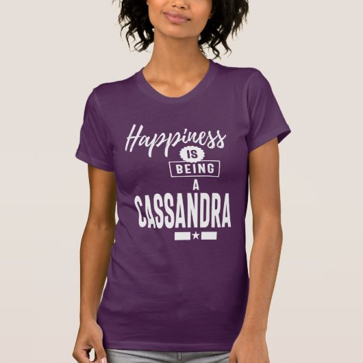 Cassandra - gepersonaliseerde naam Birthday Gift T-shirt (Voorkant)