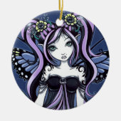 "Cassandra" Gothic Tattoo Flower Fairy Ornament (Voorkant)