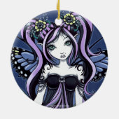 "Cassandra" Gothic Tattoo Flower Fairy Ornament (Achterkant)